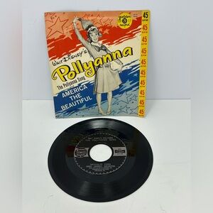 1960 Walt Disney Pollyanna 45 RPM Vinyl Single The Pollyanna Song America Golden